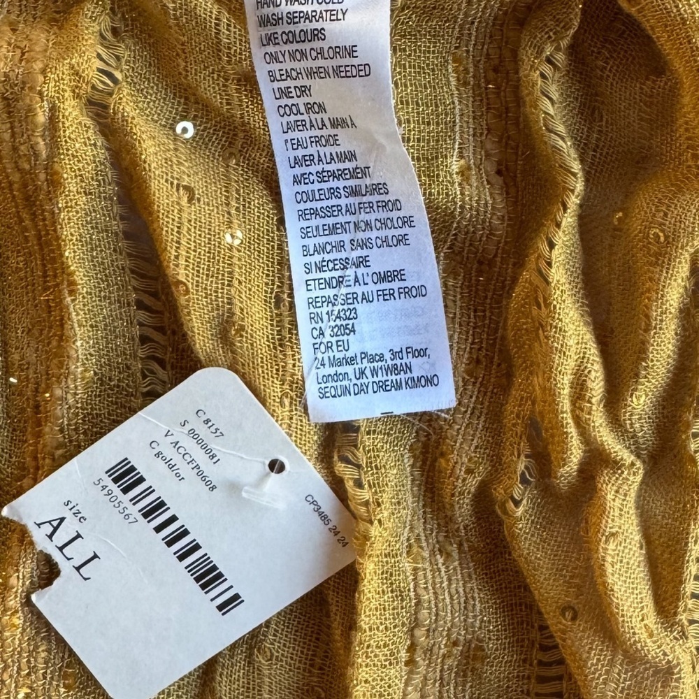 Free People Sequin Day Dream Kimono, new with tag. - Picture 5 of 8